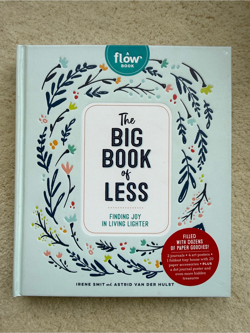 A Flow Book - The Big Book of Less (Light Teal Floral Cover)
